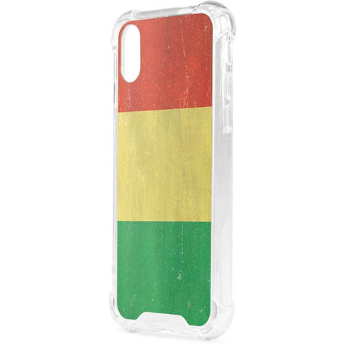 Bolivia Flag Distressed iPhone XS Clear Case